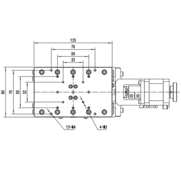 Model dependent travel range, load capacity, and table size